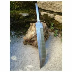 BL000E Lame Couteau De Chasse Acier Damas 256 Couches Lame A Customiser Le Manche