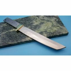 BL126 Lot De 2 Lames A Customiser Le Manche Lame Tanto Garde En Laiton