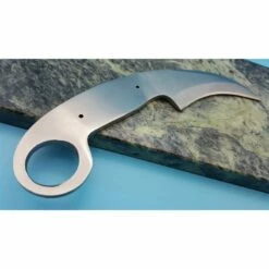 BL127 Lot De 2 Lames A Customiser Le Manche Lame Karambit Acier Inox