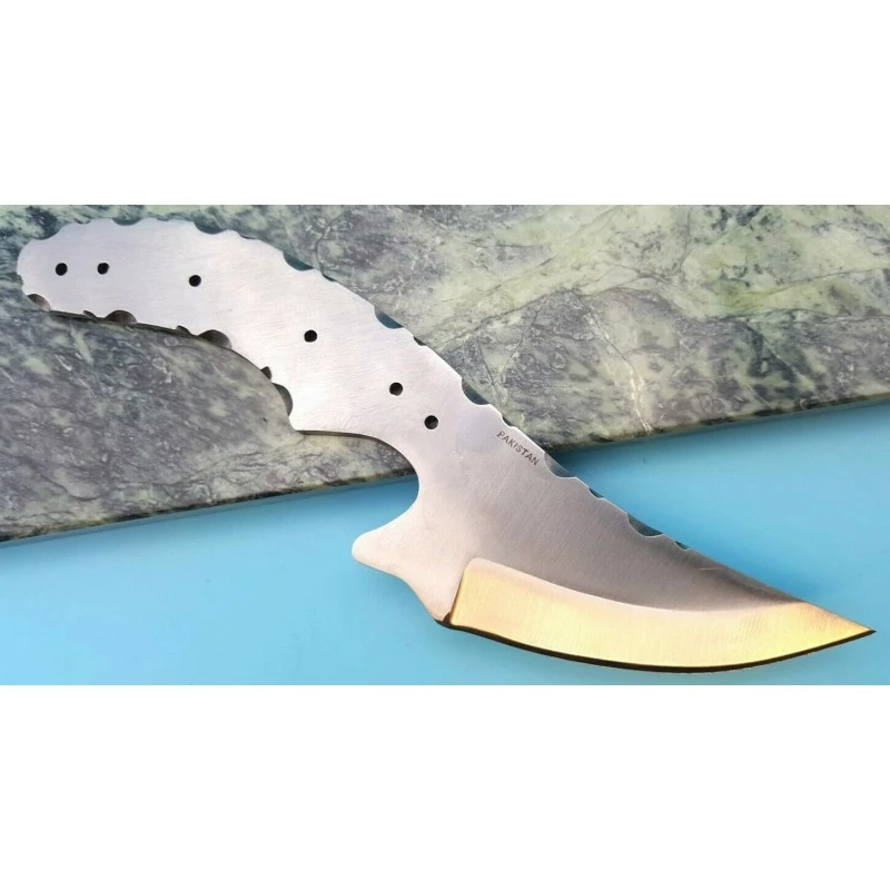 BL139 Lot De 3 Lames A Customiser Le Manche Couteau De Chasse Lame Acier Inox 3 BL139 Lot De 3 Lames A Customiser Le Manche Couteau De Chasse Lame Acier Inox – Image 3