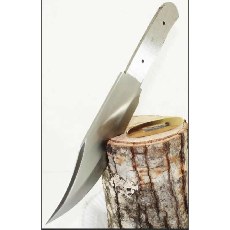 BL613 Lot De 2 Lames Bowie A Customiser Le Manche Lame Acier Carbone Garde Laiton 2 BL613 Lot De 2 Lames Bowie A Customiser Le Manche Lame Acier Carbone Garde Laiton – Image 2
