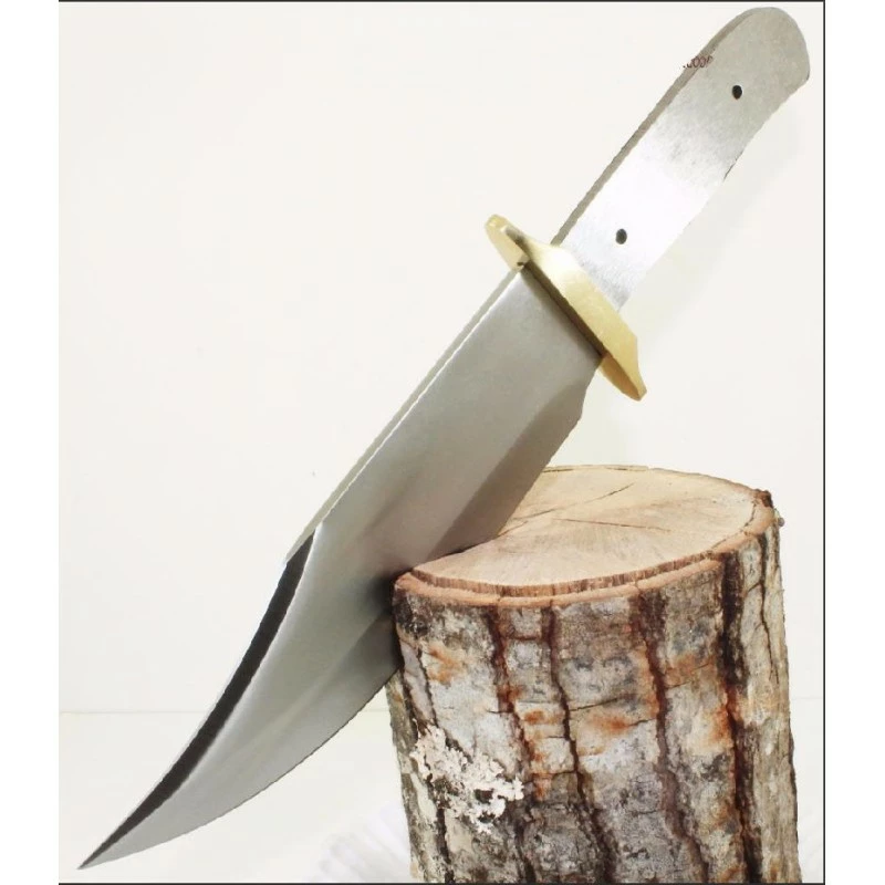 BL613 Lot De 2 Lames Bowie A Customiser Le Manche Lame Acier Carbone Garde Laiton 1 BL613 Lot De 2 Lames Bowie A Customiser Le Manche Lame Acier Carbone Garde Laiton