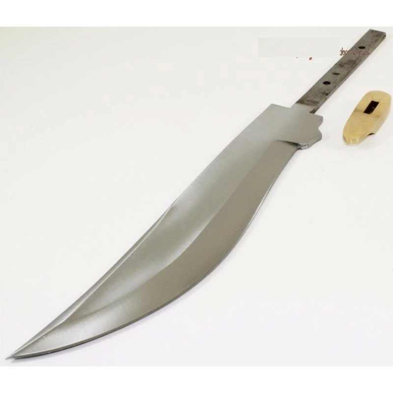 BL615 Lot De 2 Lames Bowie A Customiser Le Manche Lame Acier Inox Garde Laiton 2 BL615 Lot De 2 Lames Bowie A Customiser Le Manche Lame Acier Inox Garde Laiton – Image 2