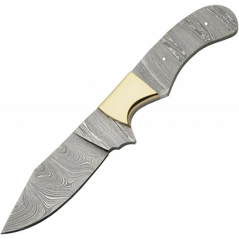 BLDM2744 Lame Couteau Skinner Clip Point Acier Damas 256 Couches A Customiser Le Manche Garde Laiton 1 BLDM2744 Lame Couteau Skinner Clip Point Acier Damas 256 Couches A Customiser Le Manche Garde Laiton