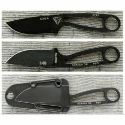 RCIBK Couteau ESEE Izula Black + Kit Acier Carbone 1095 Etui Made In USA