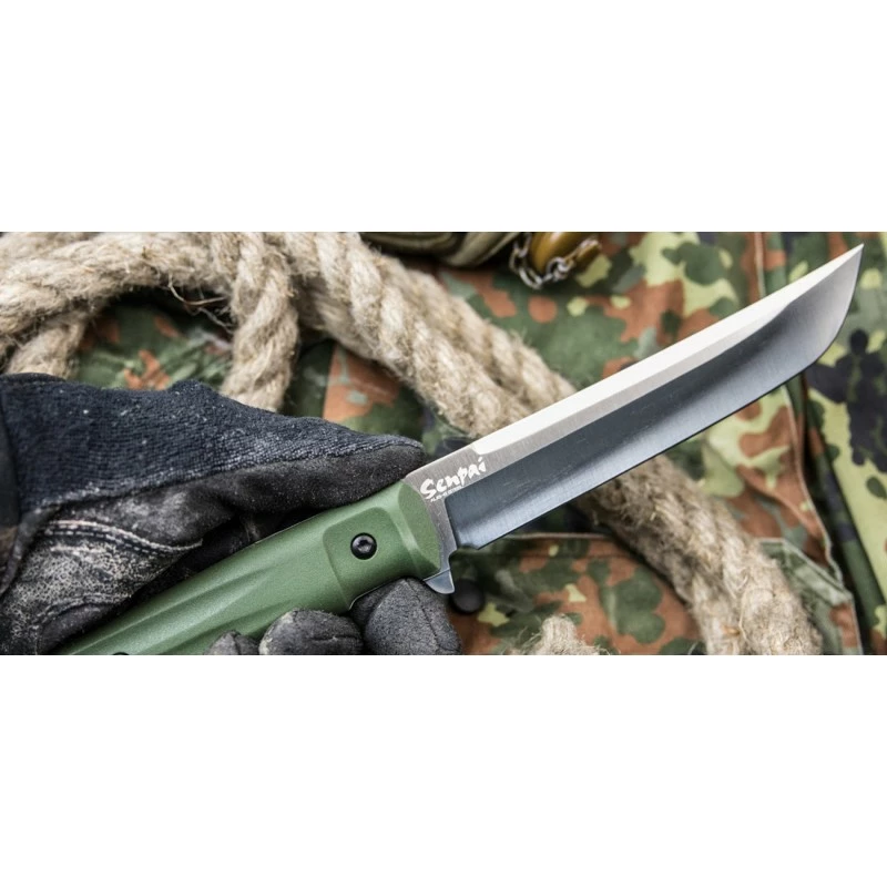 Couteau Kizlyar Senpai Tactical Tanto Acier AUS-8 Manche Kraton Made In Russia KK0218 1 Couteau Kizlyar Senpai Tactical Tanto Acier AUS-8 Manche Kraton Made In Russia KK0218