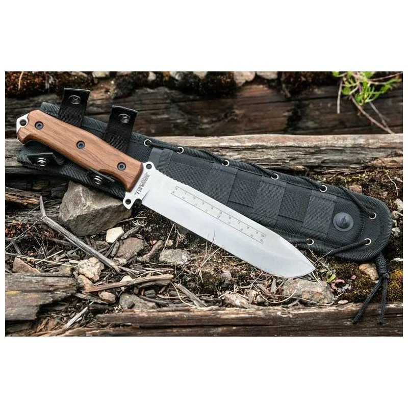 Couteau Kizlyar Survivalist Lame Acier AUS-8 Manche Bois Etui Nylon Compatible Molle KK0241 2 Couteau Kizlyar Survivalist Lame Acier AUS-8 Manche Bois Etui Nylon Compatible Molle KK0241 – Image 2