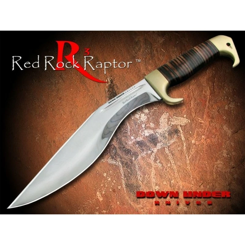 Couteau Kukri Down Under Knives Red Rock Raptor Down Under Knives Acier 440C Manche Cuir DUKRRR 2 Couteau Kukri Down Under Knives Red Rock Raptor Down Under Knives Acier 440C Manche Cuir DUKRRR – Image 2