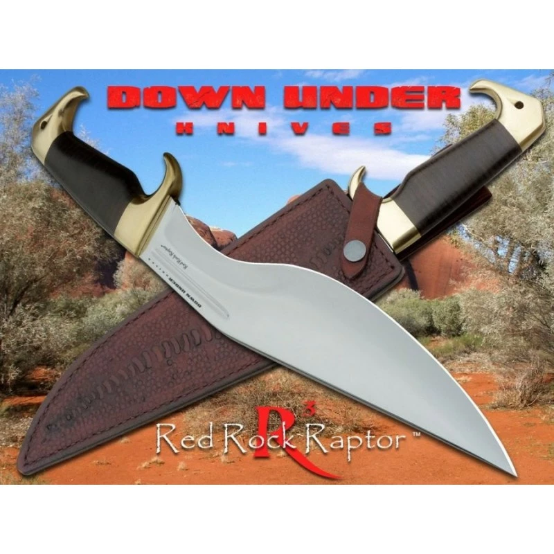 Couteau Kukri Down Under Knives Red Rock Raptor Down Under Knives Acier 440C Manche Cuir DUKRRR 3 Couteau Kukri Down Under Knives Red Rock Raptor Down Under Knives Acier 440C Manche Cuir DUKRRR – Image 3