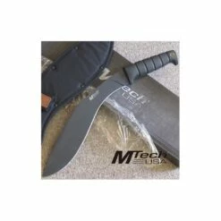 Couteau Kukri Gurkha Combat KUKKRI Mtech Bushcraft Machete Lame Acier 440 Etui MT537