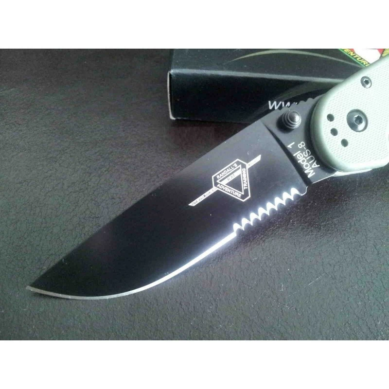 Couteau Ontario Rat 1 OD Green Acier AUS-8 Serrated Manche Nylon Linerlock ON8847OD 8 Couteau Ontario Rat 1 OD Green Acier AUS-8 Serrated Manche Nylon Linerlock ON8847OD – Image 8