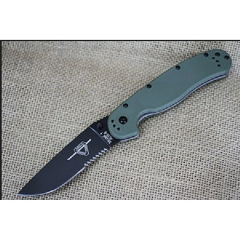 Couteau Ontario Rat 1 OD Green Acier AUS-8 Serrated Manche Nylon Linerlock ON8847OD 1 Couteau Ontario Rat 1 OD Green Acier AUS-8 Serrated Manche Nylon Linerlock ON8847OD
