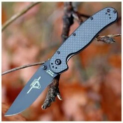 Couteau Ontario RAT II Carbone Fiber Military Lame Acier AUS-8 Manche Fibre De Carbone ON8838