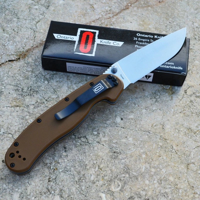 Couteau Ontario Rat Model 1 Lame Acier AUS-8 Manche FRN Coyote Brown Ontario Rat-1 ON8848CB 2 Couteau Ontario Rat Model 1 Lame Acier AUS-8 Manche FRN Coyote Brown Ontario Rat-1 ON8848CB – Image 2