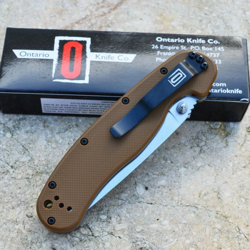 Couteau Ontario Rat Model 1 Lame Acier AUS-8 Manche FRN Coyote Brown Ontario Rat-1 ON8848CB 4 Couteau Ontario Rat Model 1 Lame Acier AUS-8 Manche FRN Coyote Brown Ontario Rat-1 ON8848CB – Image 4