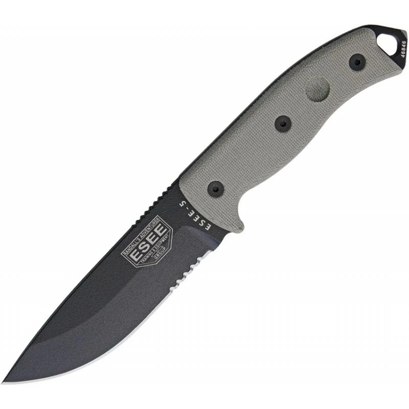 RC5SBK Couteau Esee Model 5 Survival Escape Evasion Carbone 1095 Serr Manche Micarta Etui Kydex Made USA 3 RC5SBK Couteau Esee Model 5 Survival Escape Evasion Carbone 1095 Serr Manche Micarta Etui Kydex Made USA – Image 3