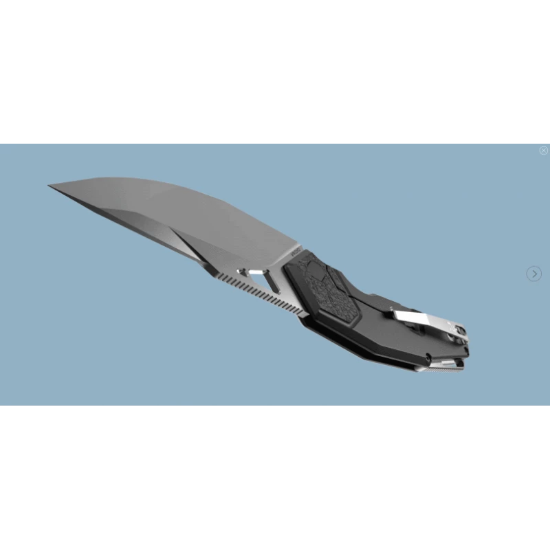 Couteau Revo Berserk Framelock Manche Black G10 Lame Acier 9Cr18MoV Clip REV004BLK 3 Couteau Revo Berserk Framelock Manche Black G10 Lame Acier 9Cr18MoV Clip REV004BLK – Image 3