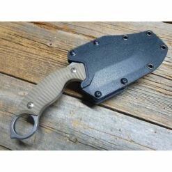 Couteau Ruike F181 Karambit Lame Acier 14C28N Manche Tan G10 Etui ABS RKEF181W