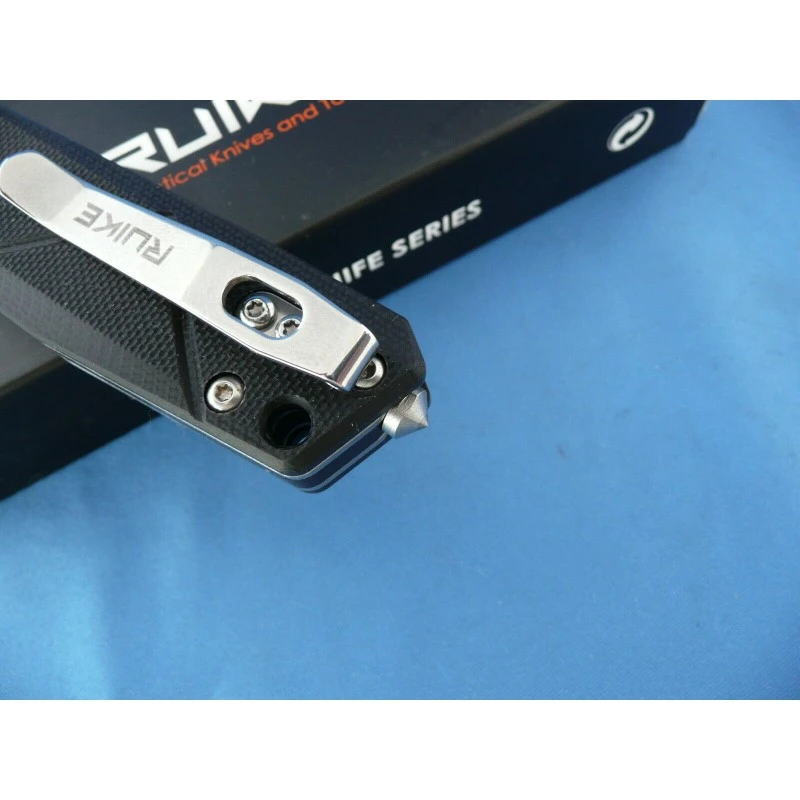 Couteau Ruike P127B Tanto Lame Acier 14C28N Manche Black G10 Linerlock Clip RKEP127B 6 Couteau Ruike P127B Tanto Lame Acier 14C28N Manche Black G10 Linerlock Clip RKEP127B – Image 6
