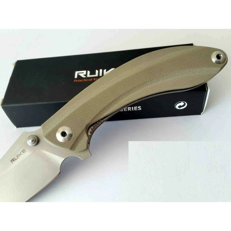 Couteau Ruike Practical P155 Lame Acier 14C28N Manche Desert G-10 Linerlock RKEP155W 4 Couteau Ruike Practical P155 Lame Acier 14C28N Manche Desert G-10 Linerlock RKEP155W – Image 4