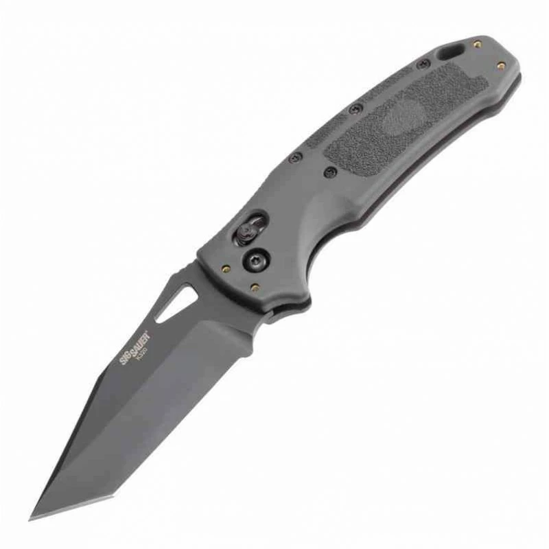 Couteau SIG Sauer K320 ABLE Lock Gray Tanto Lame Acier S30V Black Manche Gray Alu Made USA SIG36362 3 Couteau SIG Sauer K320 ABLE Lock Gray Tanto Lame Acier S30V Black Manche Gray Alu Made USA SIG36362 – Image 3
