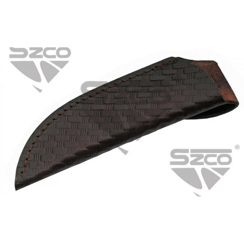 Couteau Skinner Damas 256 Couches Manche Bois De Chevreuil/Corne Etui Cuir DM1294SG 1 Couteau Skinner Damas 256 Couches Manche Bois De Chevreuil/Corne Etui Cuir DM1294SG