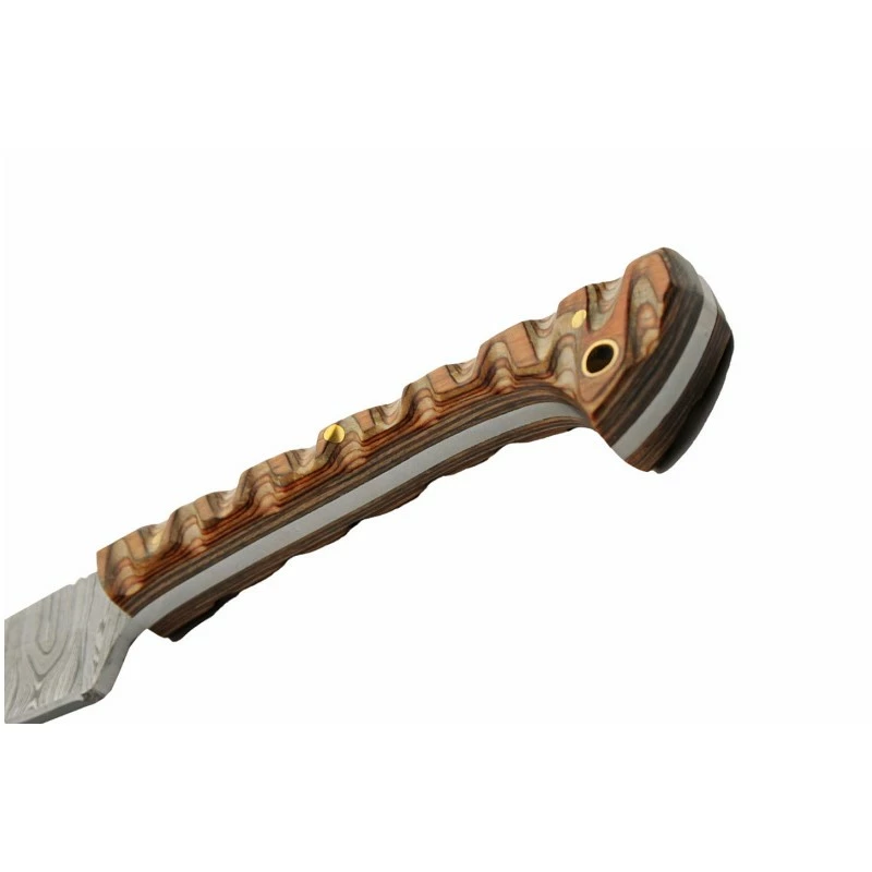 Couteau Skinner Damas 256 Couches Prideful Fang Caper Manche Bois Pakkawwod Brown Etui Cuir DM1320BR 4 Couteau Skinner Damas 256 Couches Prideful Fang Caper Manche Bois Pakkawwod Brown Etui Cuir DM1320BR – Image 4