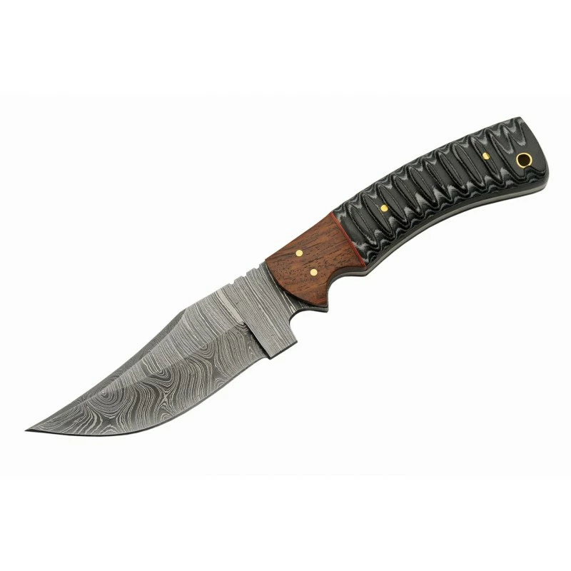 Couteau Skinner Damas 256 Couches Snake Belly Hunter Manche Façon Snake Etui Cuir DM1325 11 Couteau Skinner Damas 256 Couches Snake Belly Hunter Manche Façon Snake Etui Cuir DM1325 – Image 11