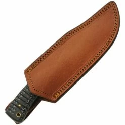 Couteau Skinner Damas 256 Couches Snake Belly Hunter Manche Façon Snake Etui Cuir DM1325