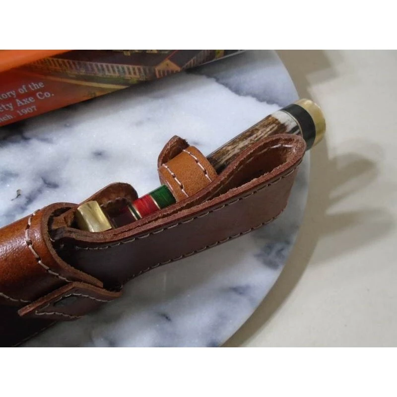 Couteau Skinner Marbles Manche Bois De Cerf Lame Acier Inox Etui CUir MR627 8 Couteau Skinner Marbles Manche Bois De Cerf Lame Acier Inox Etui CUir MR627 – Image 8