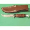 Couteau Skinner Marbles Small Hunter Stacked Leather Manche & Etui Cuir Lame Acier Inox MR396