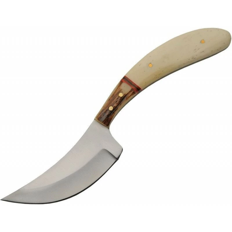 Couteau Skinner Rite Edge Bois De Cerf/Os Lame Acier Inox Etui Cuir PA8029 2 Couteau Skinner Rite Edge Bois De Cerf/Os Lame Acier Inox Etui Cuir PA8029 – Image 2