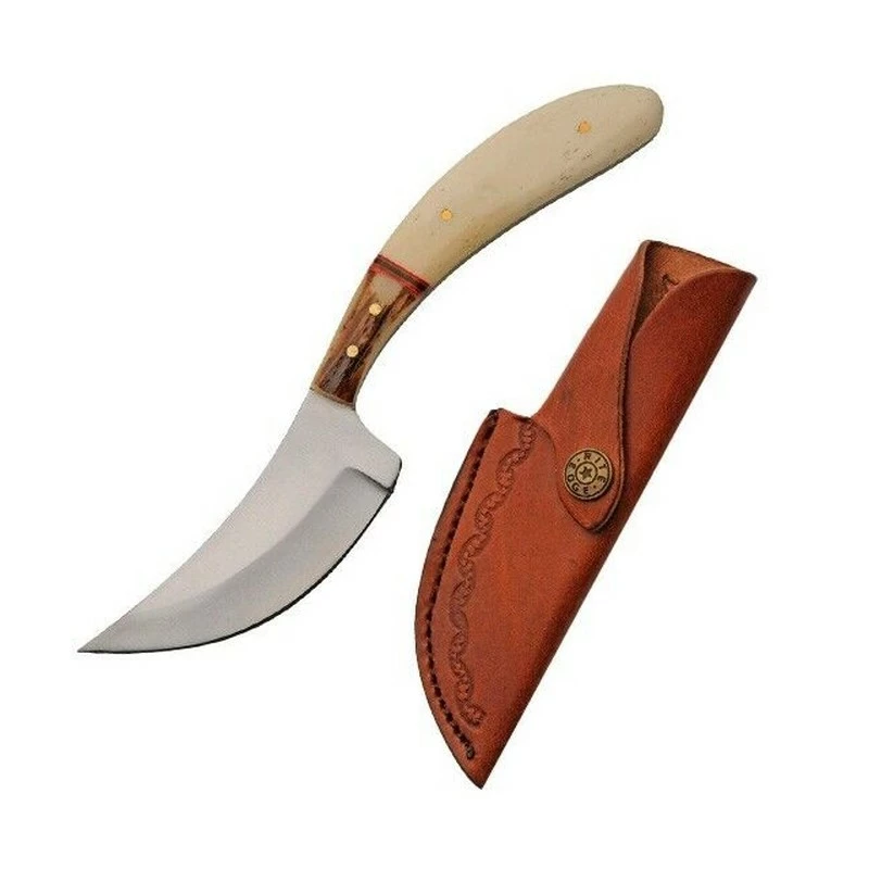 Couteau Skinner Rite Edge Bois De Cerf/Os Lame Acier Inox Etui Cuir PA8029 1 Couteau Skinner Rite Edge Bois De Cerf/Os Lame Acier Inox Etui Cuir PA8029
