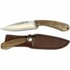 Couteau Skinner Roper Knives Deadwood Lame Acier 8Cr13MoV Manche Bois Etui Cuir RP0012ZW