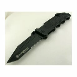 Couteau Smith&Wesson Border Guard Tanto Lame Acier 7Cr17 Serrat Coupe Ceintures Brise Vitres SWBG2TS