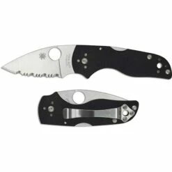 Couteau Spyderco Lil' Native Lame Acier CPM-S30V Serrat Manche G-10 Lockback Made In USA SC230MBGS