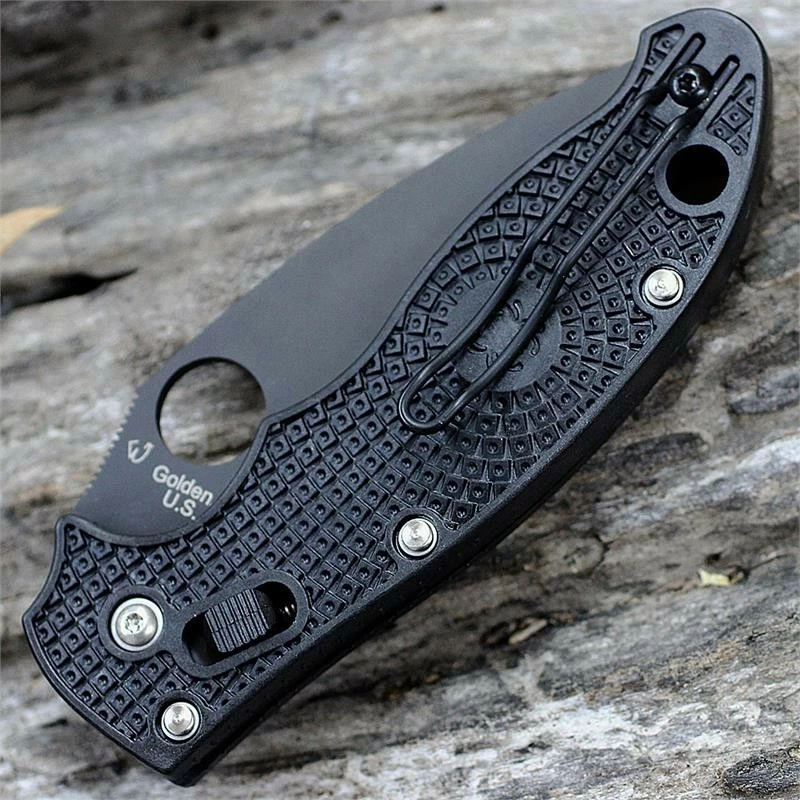 Couteau Spyderco Manix 2 Black Lightweight Folder Lame CTS BD1 Manche FRN-CP Made USA SC101PBBK2 2 Couteau Spyderco Manix 2 Black Lightweight Folder Lame CTS BD1 Manche FRN-CP Made USA SC101PBBK2 – Image 2
