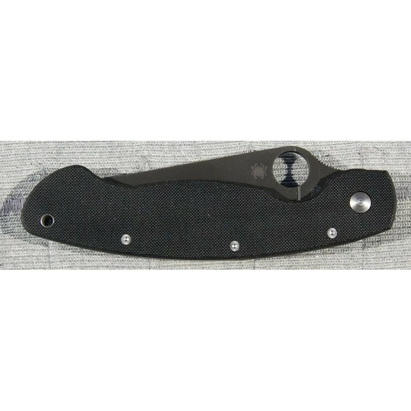 Couteau Spyderco Military Black Acier S30V Spyderco Made In USA SC36GPBK 3 Couteau Spyderco Military Black Acier S30V Spyderco Made In USA SC36GPBK – Image 3