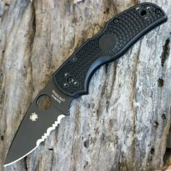 Couteau Spyderco Native 5 Black Lightweight Acier CPM-S35VN Serr Manche FRN Made USA SC41PSBBK5