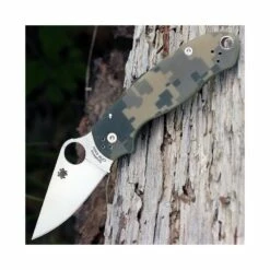 Couteau Spyderco Para Military 3 Camo Lame Acier CPM-S30V Manche G-10 Camo Made In USA SC223GPCMO