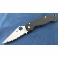 Couteau Spyderco Paramilitary 2 Lame Acier S30V Serr Manche G-10 Compression Lock Made In USA SC81GS2