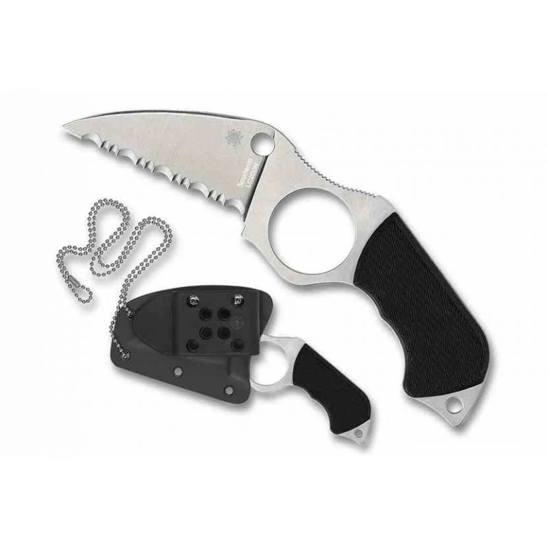 Couteau Spyderco Swick 5 Lame Acier LC200N Wharncliffe Serr Manche G10 Etui Boltaron Made USA SCFB14S5 4 Couteau Spyderco Swick 5 Lame Acier LC200N Wharncliffe Serr Manche G10 Etui Boltaron Made USA SCFB14S5 – Image 4