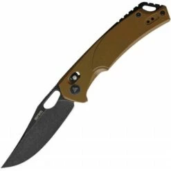 Couteau SRM Knives 9201 Ambi Lock Lame D2 Manche Brown G10 Clip SRM9201GW