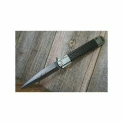 Couteau Stiletto Dague Uzi Covert Linerlock Ouverture Assistée Acier InoxManche Alu UZIFDR009