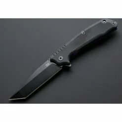 Couteau Tactical ABKT Tac Predator Blue Tanto Lame Acier D2 Manche G-10 Linerlock Pocket Clip AB026BL