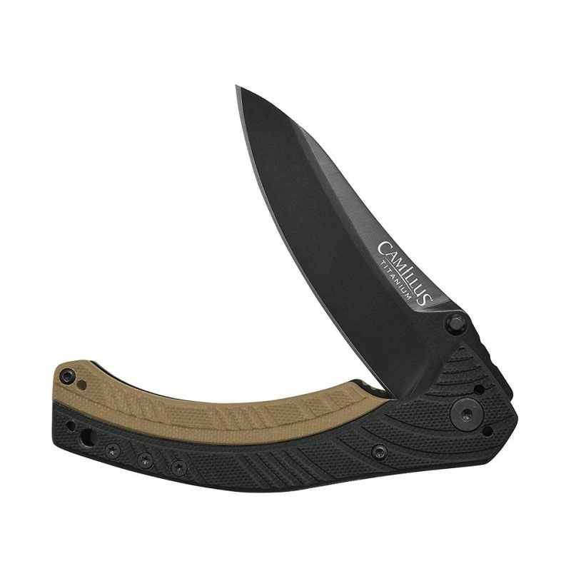 Couteau Tactical Camillus Scorn Linerlock EDC Lame Acier AUS-8 Manche Black & Brown G-10 CM19316 1 Couteau Tactical Camillus Scorn Linerlock EDC Lame Acier AUS-8 Manche Black & Brown G-10 CM19316