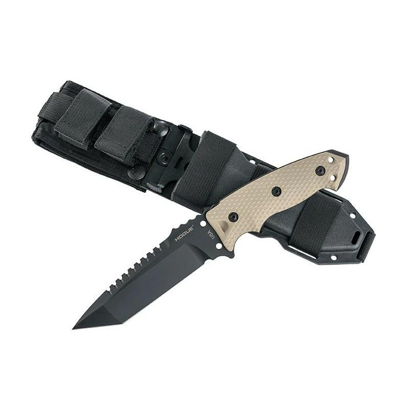 Couteau Tactical Hogue EX-F01 Tactical Tanto Lame Acier A2 Manche Tan G-10 Etui Nylon HO35127 3 Couteau Tactical Hogue EX-F01 Tactical Tanto Lame Acier A2 Manche Tan G-10 Etui Nylon HO35127 – Image 3