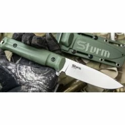 Couteau Tactical Survie Kizlyar Sturm Lame Acier AUS-8 Manche Kraton Etui Kydex Made Russia KK0027