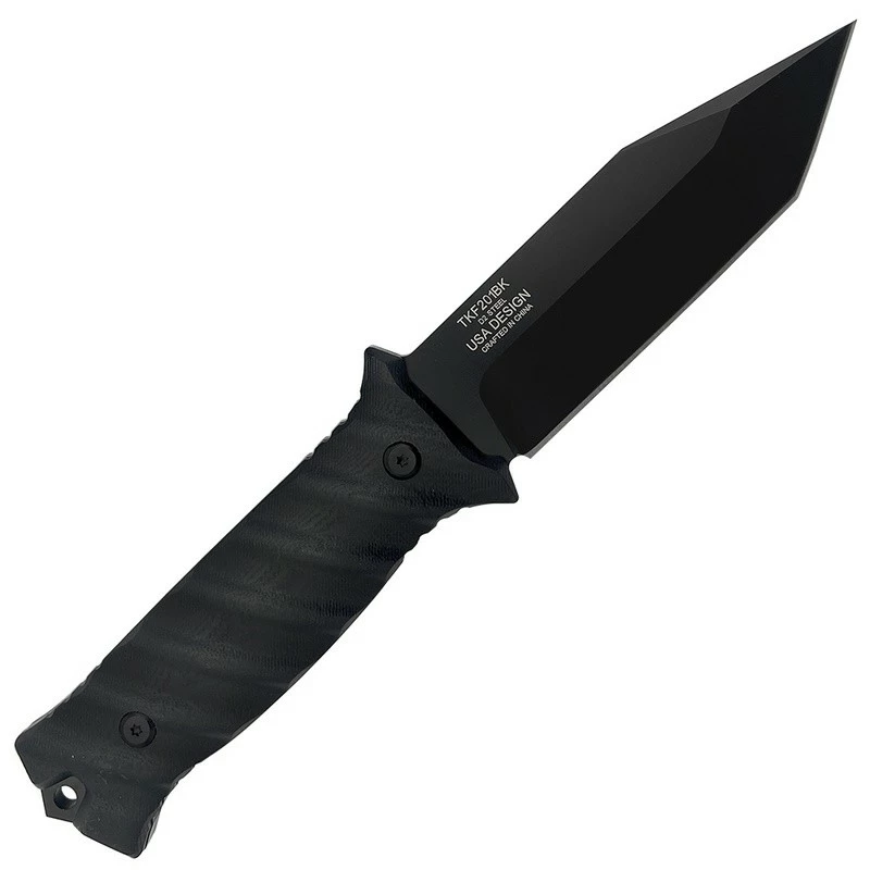 Couteau Tactical Takumitak Fulcrum Military Black Tanto Lame Acier D2 Manche G10 Etui Kydex TKF201BK 5 Couteau Tactical Takumitak Fulcrum Military Black Tanto Lame Acier D2 Manche G10 Etui Kydex TKF201BK – Image 5