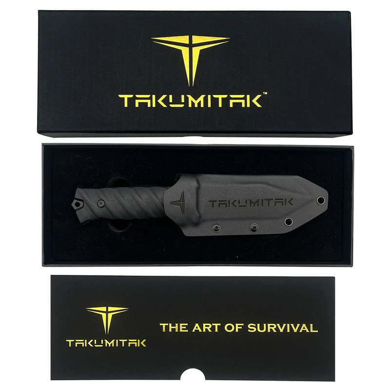 Couteau Tactical Takumitak Fulcrum Military Black Tanto Lame Acier D2 Manche G10 Etui Kydex TKF201BK 8 Couteau Tactical Takumitak Fulcrum Military Black Tanto Lame Acier D2 Manche G10 Etui Kydex TKF201BK – Image 8